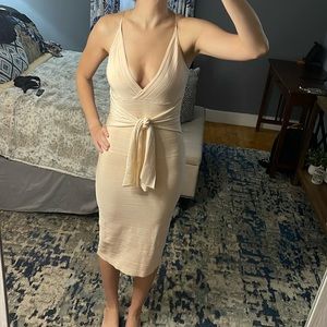 Pale Pink Fitted Dress